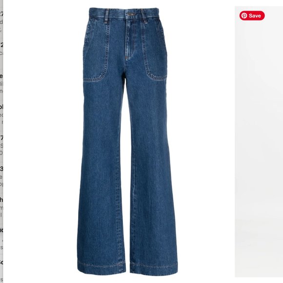 A.P.C. high waist flare jeans blue 25 - Picture 8 of 9